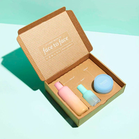 Boîte d'expédition en carton ondulé kraft mat écologique personnalisée avec fermeture magnétique et insert |   Emballage pour soins de la peau imprimé en quatre couleurs |   Artisan