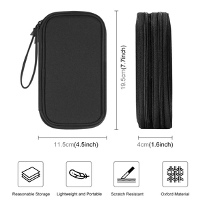 Sac de rangement de voyage personnalisé pour accessoires <span class=keywords><strong>électronique</strong></span>s, batterie externe, câble de chargeur, téléphone portable, écouteurs, double couche - Product Image 3