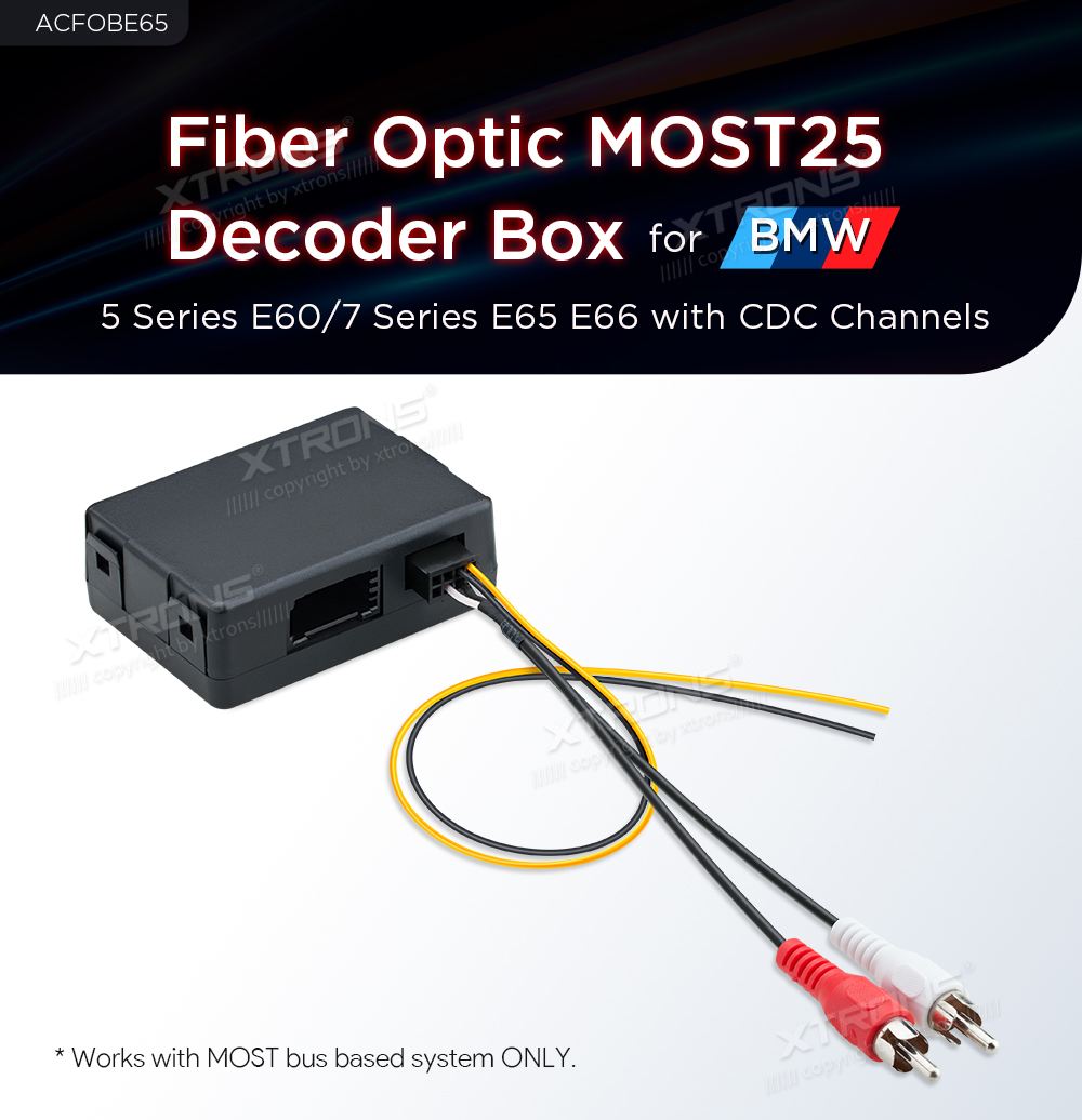 XTRONS ACFOBE65 Fiber Optic MOST25 Decoder Box for BMW 5 Series