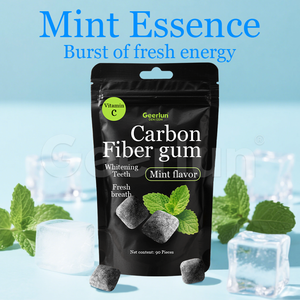 Gomma da Masticare Personalizzata Senza Zucchero per lo Sbiancamento dei Denti con Vitamina C, Alito Fresco, Fibra di Carbonio e Rimineralizzante per la Salute Orale - Product Image 4