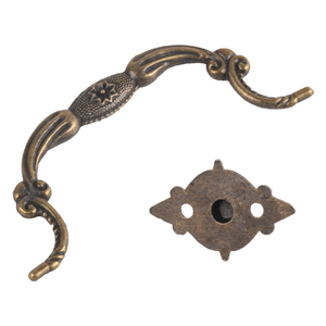 Nhà máy cung cấp retro Hợp kim kim loại đồ trang sức bằng gỗ hộp xử lý cho da Vali - Product Image 2