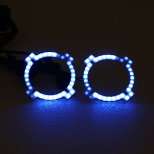 Anneau <span class=keywords><strong>de</strong></span> Halo RGB Chasing 80mm X avec contrôleur <span class=keywords><strong>de</strong></span> dent bleue pour phares Toyota - Product Image 1