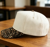 Gorra de Béisbol de 5 Paneles con Logotipo Personalizado OEM de Yancai, Visera con Estampado de Leopardo, Gorra de Alta Calidad para Hip Hop y Streetwear, Venta al Por Mayor