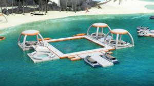 <span class=keywords><strong>Loisirs</strong></span> <span class=keywords><strong>Eau</strong></span> <span class=keywords><strong>Loisirs</strong></span> Hexagonal Dock Gonflable 6 Personne Île Maille <span class=keywords><strong>Centre</strong></span> Île Flottante Lac Piscine Partie Radeau Avec-Pompe - Product Image 6