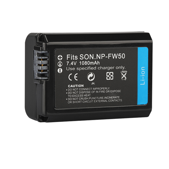 Rechargeable 7.4v 1500mAh Lithium-ion Digital Battery NP-FW50 for Sony A5000 A6000