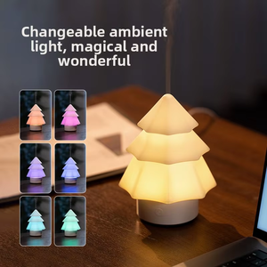 Diffuseur d'huiles essentielles apaisant pour le sommeil, avec prise USB et lumières RGB à intensité variable, décoration de Noël pour la maison, cadeau en promotion - Product Image 2