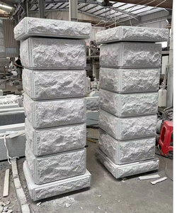 Pierre de mur de jardin en granit naturel fendu, pavage incurvé sur mesure pour l'aménagement paysager <span class=keywords><strong>japonais</strong></span>, pilier de portail, prix usine - Product Image 2
