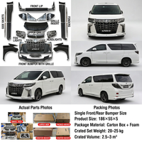Kit de conversion complet pour Toyota Alphard Vellfire 2008-2014 en style Mona Lisa 2022 : pare-chocs avant, calandre, phares, capot