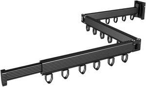 Porte-vêtements pliable mural rétractable, séchoir à <span class=keywords><strong>linge</strong></span> en aluminium gain de place, séchoir à <span class=keywords><strong>linge</strong></span> extensible pour la maison - Product Image 2