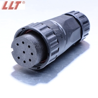 LLT Mâle Femelle Electrique M22 Plug 8pin Llt Power IP68 Waterproof 2 3 4 5 6 7 9pin Connector