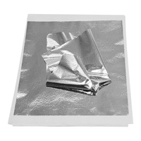 Feuilles d'argent d'imitation de Taïwan 14x14cm, 1000 pièces par paquet, directement de l'usine pour la dorure de meubles