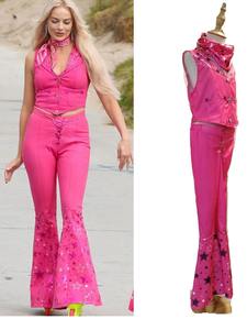 Costume de cosplay de princesse rose Homchee Trends COS pour femme, ensemble de déguisement rose <span class=keywords><strong>avec</strong></span> écharpe et <span class=keywords><strong>chapeau</strong></span> pour Comic Con et Halloween - Product Image 1