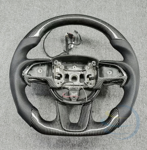 Volante de Fibra de Carbono con LED y Cuero Perforado para Dodge <span class=keywords><strong>Challenger</strong></span> Charger SRT Hellcat Ram Scat Pack RT Durango 2013-2023 - Product Image 3
