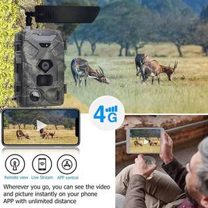 Caméra de surveillance 4G extérieure pour la <span class=keywords><strong>chasse</strong></span>, vision nocturne infrarouge HD 4K/120MP, observation de la faune, anti-vol, visualisation en temps réel - Product Image 3