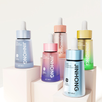 Flacon compte-gouttes personnalisé de 30 ml en verre dégradé pour sérum, emballage de soins de la peau avec pipette pour sérum visage