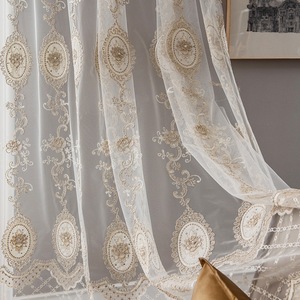 European style embroidered <strong>window</strong> sheer European style embroidered <strong>curtains</strong> Customized home bedroom living room <strong>bay</strong> sheer . - Product Image 3