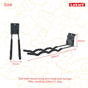 Cánh Tay Dài PVC Bảo Vệ Nhà Để Xe Công Cụ Lưu Trữ Móc Áo Đa Chức Năng Slat Tường Phù Hợp Kim Loại Chủ Cho Hội Thảo Nhà Để Xe Kệ - Product Image 2