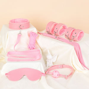 ベストセラーのセックス用品ピンク7PCSBDSMおもちゃの革拘束キット - Product Image 2