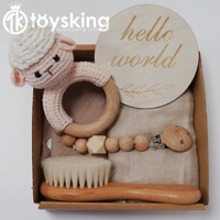 Jouet en peluche lapin rose de luxe, accessoires en coton biologique faits à la main, hochet, anneau de dentition et boîte à souvenirs, ours super doux, cadeau de naissance