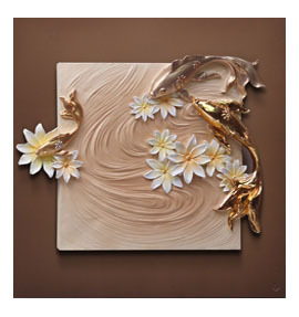 Relife Golden Fish Luxury Painting 3d Resin Painting 9 Fishes <strong>Factory</strong> <strong>Designer</strong> <strong>Art</strong> Nine Koi Fishes Painting - Product Image 6