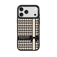 Coque de téléphone AG Feeling Black Edge avec dorure et nœud romantique pour iPhone 17, 17 Pro Max, 16 Pro, 15 – Coque magnétique