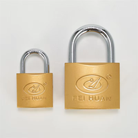 Cadenas de sécurité en laiton jaune de 32 mm avec clé, de haute qualité, vente en gros à prix d'usine, marque FEIHUAN