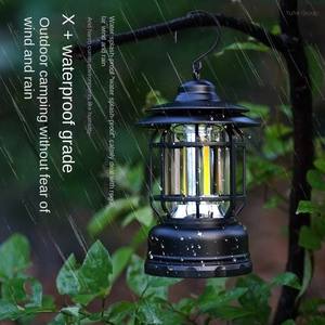 Lámpara de Camping LED Recargable, Portátil, Impermeable, Retro, Cálida, Multifuncional, Plegable, con Certificación CE - Product Image 4