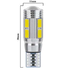 T10 10 SMD 5630 LED Projecteur Lentille Feux de dégagement automatique W5W 501 10SMD 5730 LED Lampe Ampoule de stationnement Canbus Sans erreur - Product Image 2