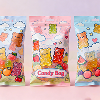 Direct van de fabrikant: Fruitgummi's in hersluitbare staande pouch met opdruk, vochtbestendig, kinderveilige snoepzak