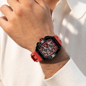 <span class=keywords><strong>Montre</strong></span> Tonneau pour homme <span class=keywords><strong>TSAR</strong></span> BOMBA avec bracelet en silicone - Product Image 6