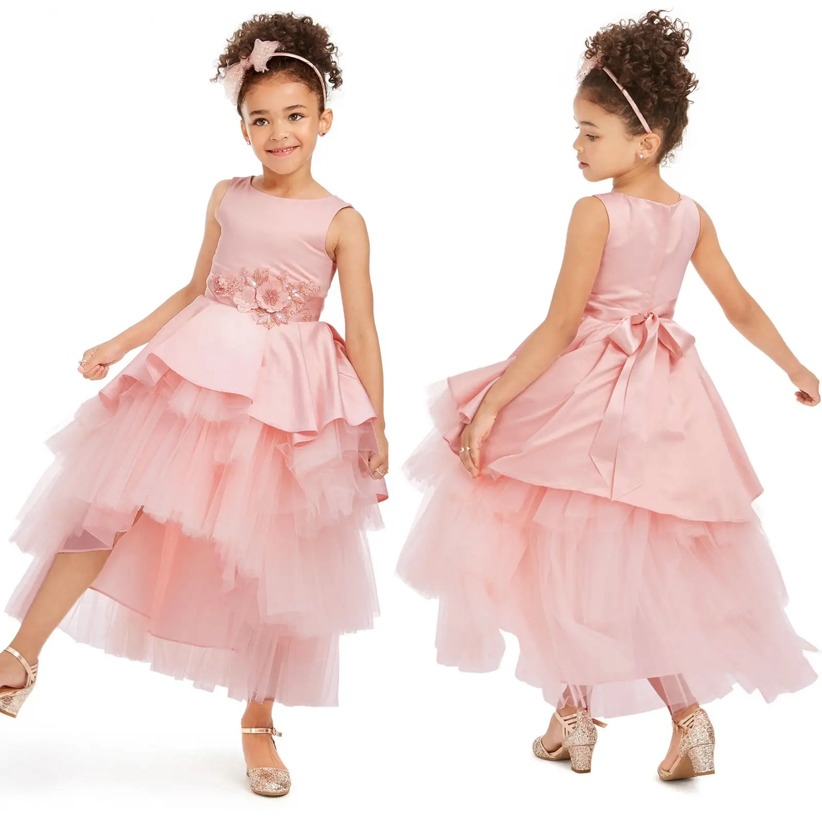 子供卸売100% フルテスト競争力のある価格夏のファッションデザイナー女の赤ちゃんウェディングドレス