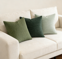 Lot de 4 housses de coussin en velours côtelé doux 18x18, style nordique, décoration bohème, peluche douce, pour canapé, salon