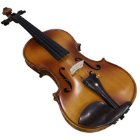 Violon acoustique pour étudiant en bois massif de style baroque, taille standard, avec construction en épicéa et en érable, au meilleur prix
