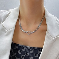 Kalung tulang ular baja tahan karat wanita, Kalung Cinta kepribadian berlebihan gaya Instagram