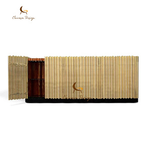 Villa Hotel Furniture High Quality Luxury Boca Sideboard Designs Stainless Steel Buffet Gold Cabinet - Product Image 3