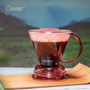 Cafetera de café de preparación manual, trapezoidal, rosa translúcido, libre de BPA, popular entre las boutiques minoristas y cafeterías. - Product Image 6