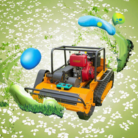 Tondeuse robotisée industrielle à fléaux de 800 mm, autopropulsée, monocylindre, 4 temps, télécommandée, certifiée CE, pour pentes, à essence, pour bricolage