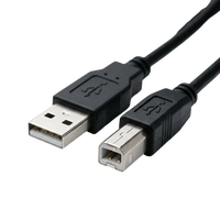 Cable de Carga USB 2.0 AM a BM para Impresora, Transferencia de Datos para Impresora y Computadora, 1.5m, Negro