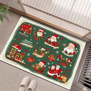 Tapis de bain en terre de diatomée Cangming pour Noël, lavable et antidérapant pour la salle de bain - Product Image 2