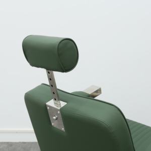 Kursi Potong Rambut <span class=keywords><strong>Salon</strong></span> Mewah Kulit Hijau Heavy-Duty Custom Modern dengan Rangka Stainless Steel dan Kursi untuk Toko Tata Rambut - Product Image 6