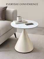 Table console minimaliste OEM/ODM directement de l'usine avec piétement sculptural en fer ivoire pour salon, salle à manger, hôtel et chambre à coucher
