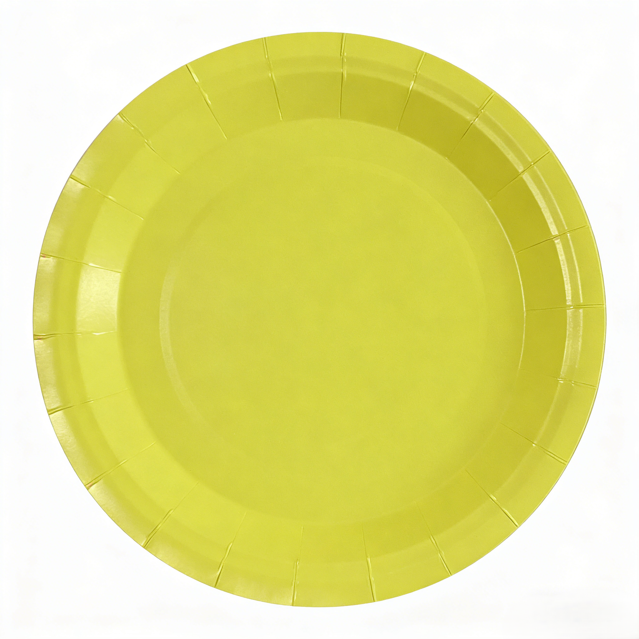 Plato de papel de 9 pulgadas * 10 piezas * Amarillo claro
