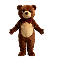 Costumes de mascotte en peluche brun personnalisables HOLA pour carnaval/fête, adulte unisexe, design personnalisé