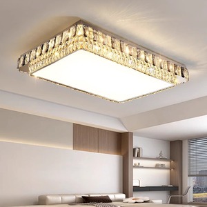 Control remoto araña de techo de cristal iluminación superficie montada Luz de techo led para dormitorio - Product Image 1