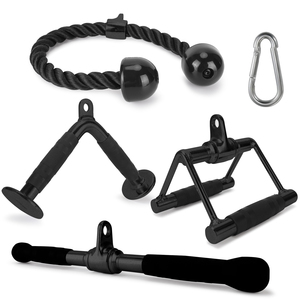 Personalizado preto polia sistema cabo acessório conjunto Fitness equipamentos acessórios para levantamento de peso