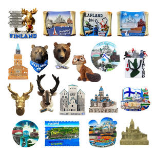 ODM Dinamarca Sirena Estatua Punto de referencia Turismo Imán de nevera Bergen Copenhague Arco Iris Casa Suecia Moose Troll Imán de nevera - Product Image 5