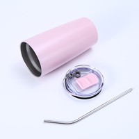 Gobelet isotherme sous vide en acier inoxydable 20/304 pour le commerce extérieur, tasse de voiture sans fond avec tube d'aspiration pour cadeaux d'affaires