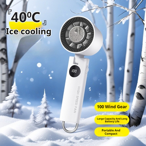 Hot Selling Portable Rechargeable Mini USB Desk <b>ICE</b> <b>Fan</b> with <b>Cooling</b> Function Personal Air Cooler for Home Travel Outdoor Use - Product Image 4
