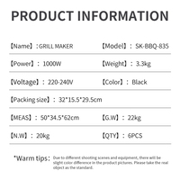 Gril à contact électrique multifonctionnel 3-4 tranches Petit sandwich Panini Cheese Maker Voyant lumineux pour la maison Gaufre Gâteau Cuisson