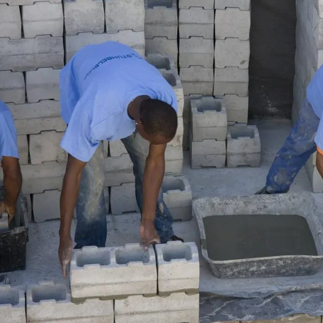 Pembuatan Blok Beton Kecil Cetakan Blok Berongga Pembuat Bata Blok Manual
